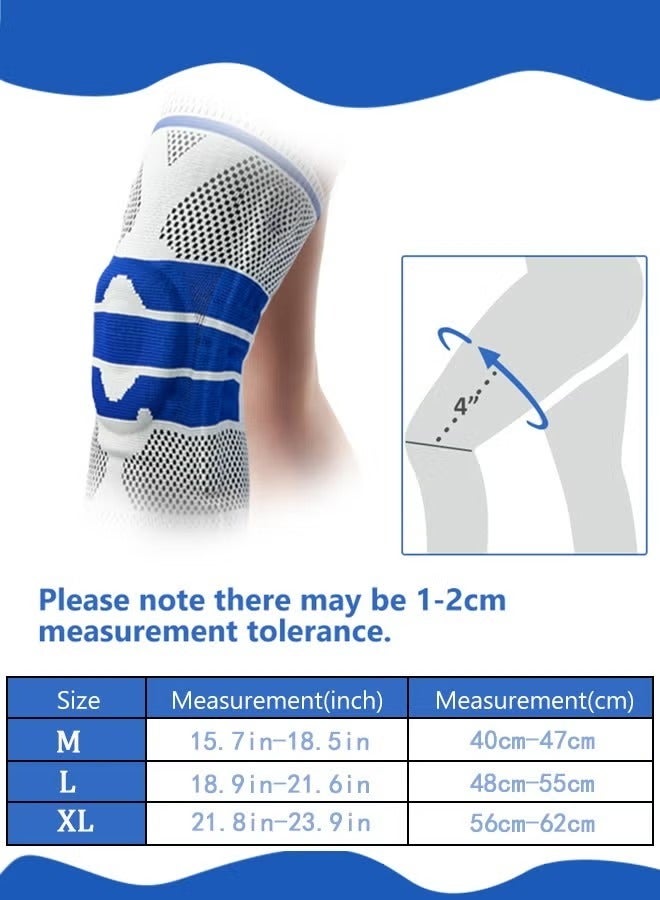 Trendify Silicone Shock-Absorbing Knee Support Brace, Multi-Purpose Comfortable and Breathable Knee Supporter for Men, Pressure Relief Knee Pads for Sports, Work and Daily Use - Image 2